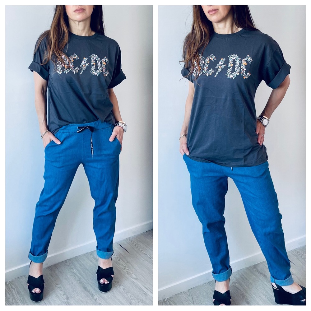 #11 AC DC FLORAL GRAPHIC PARIS TEE - Picture 5 of 7